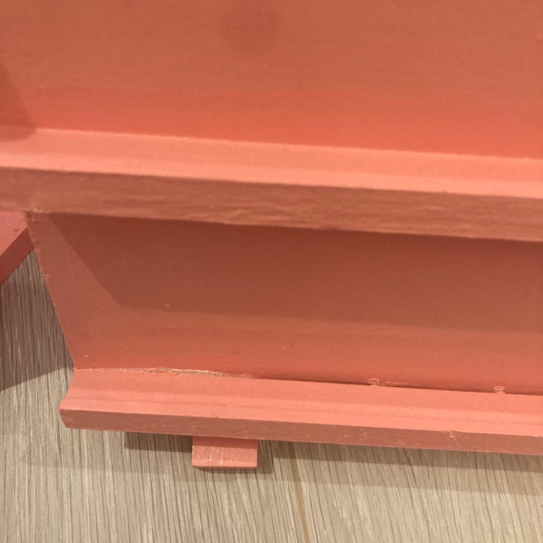 2個セット　ハンドメイド　什器　木製　ディスプレイスタンド　ピンク　マルシェ