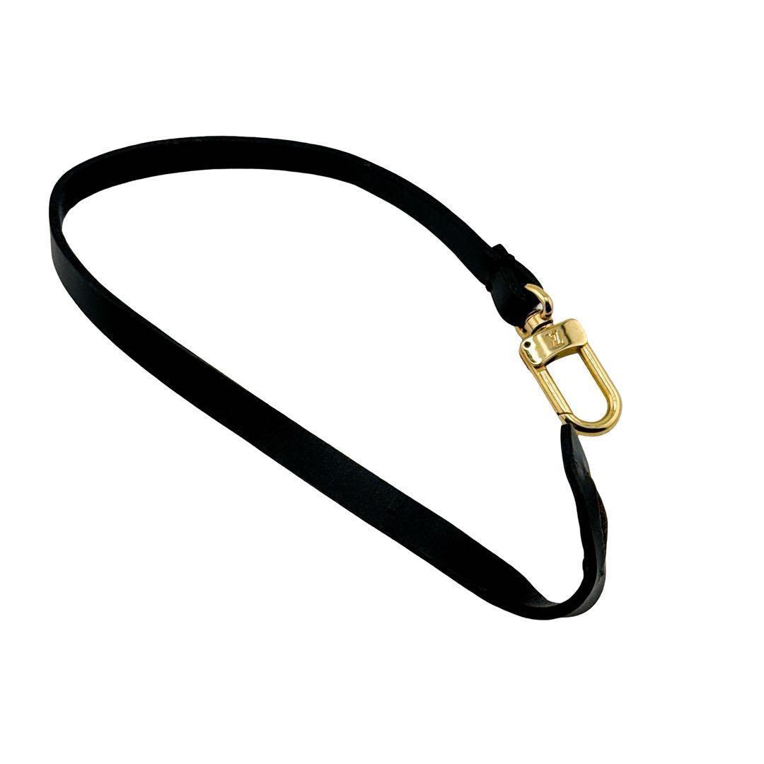 ヴィトン エピ ポシェットアクセソワール用ショルダーストラップ レザー ブラック