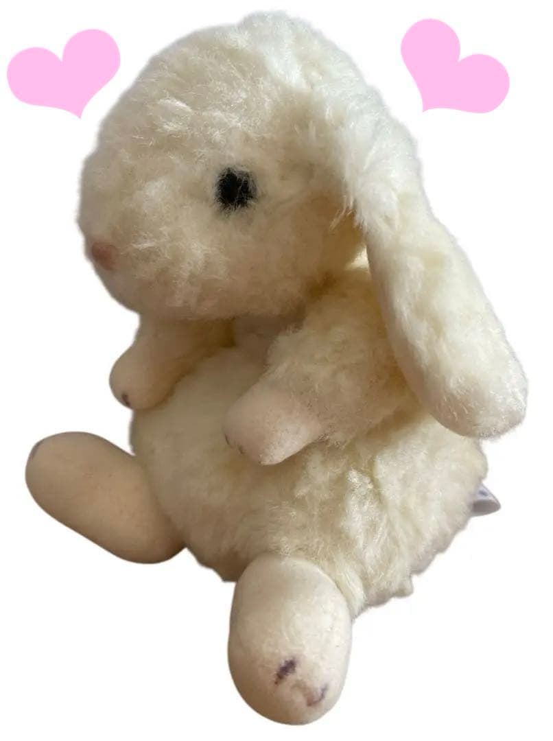 クリーム色　白　ウサギ　うさぎ　ぬいぐるみ　リアル　可愛い　子うさぎ　ラビット