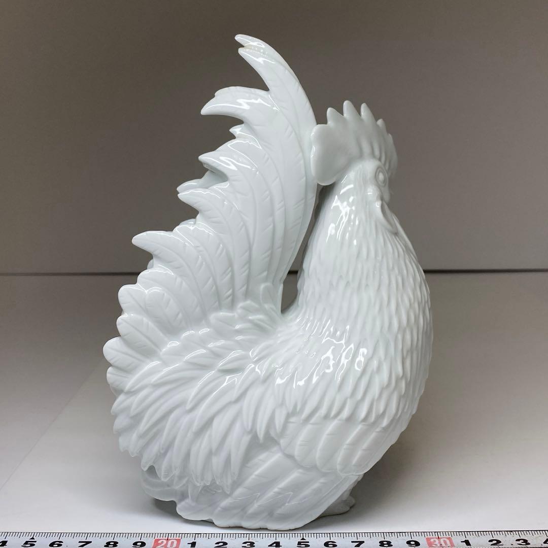 十二代 酒井田柿右衛門 鶏置物 H20cm 東キ7-1206☆1F トヒニト