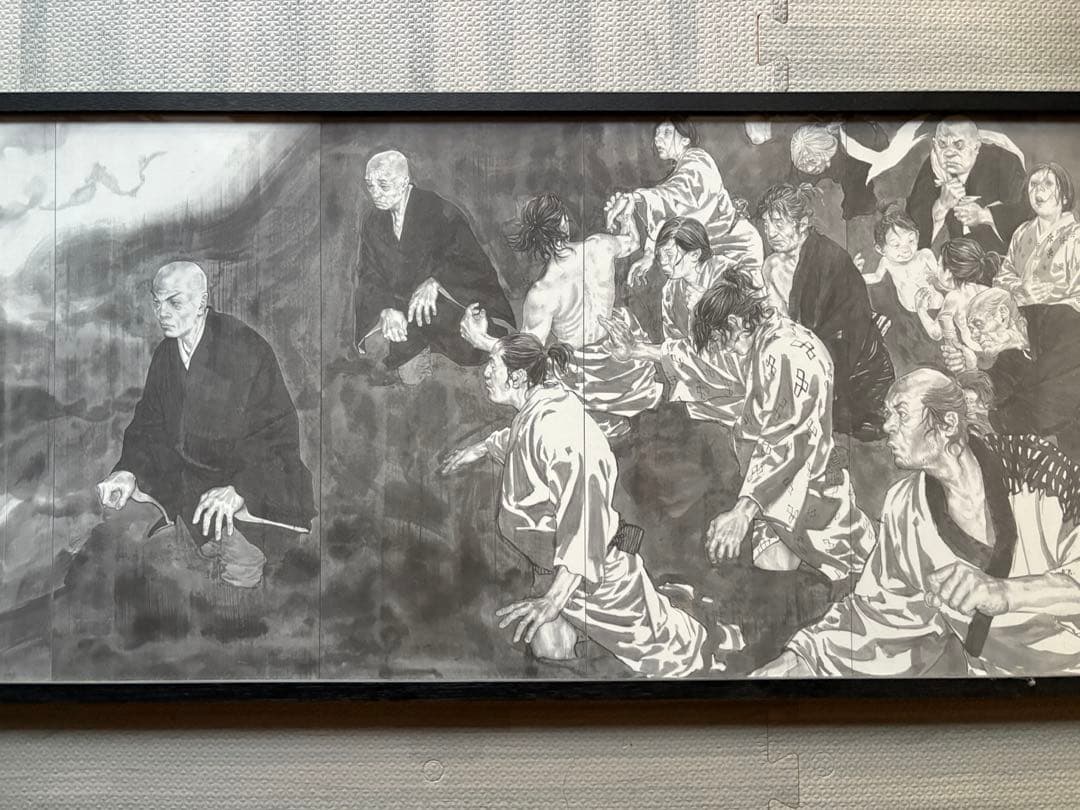 井上雄彦 親鸞聖人 屏風画　額入り