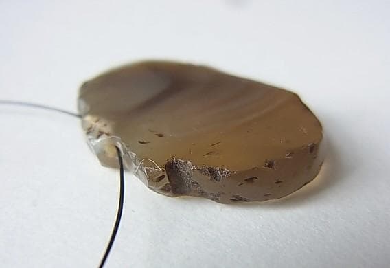 ★A1601★古代石 (203)　平玉 アゲートビーズ　瑪瑙　護符石　とんぼ玉