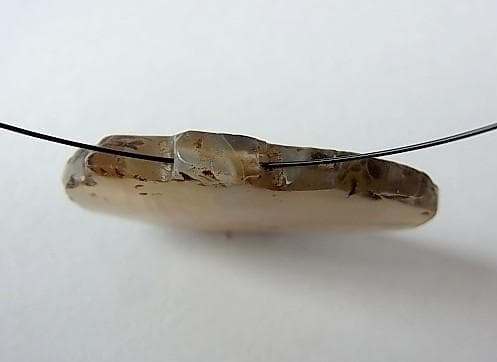 ★A1601★古代石 (203)　平玉 アゲートビーズ　瑪瑙　護符石　とんぼ玉