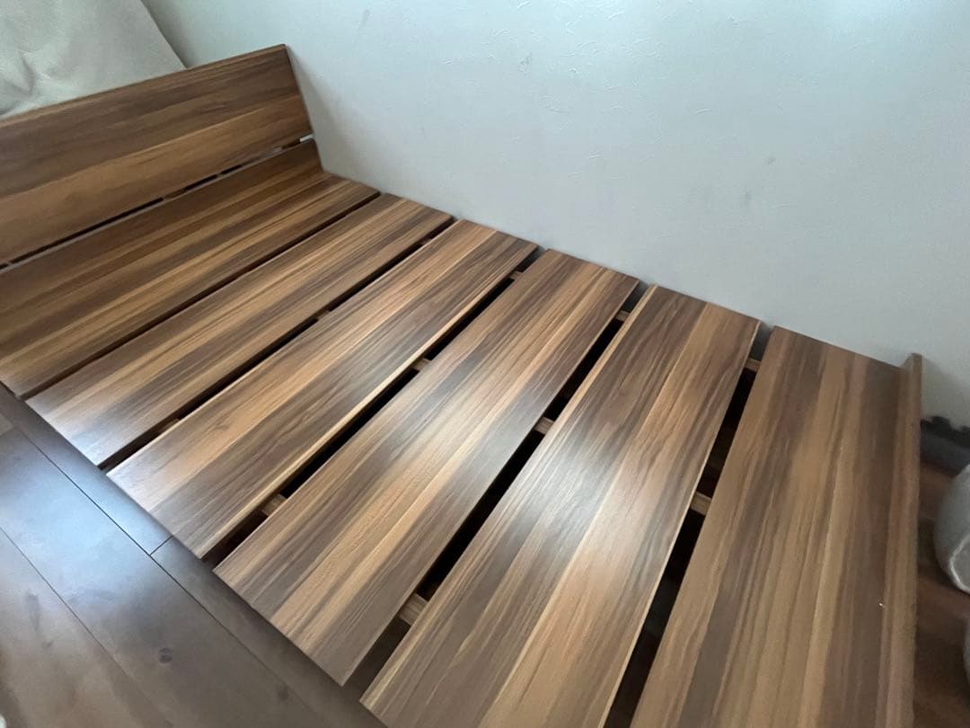 【マリエ】木目調　シングルベッドフレーム ✖️2セット