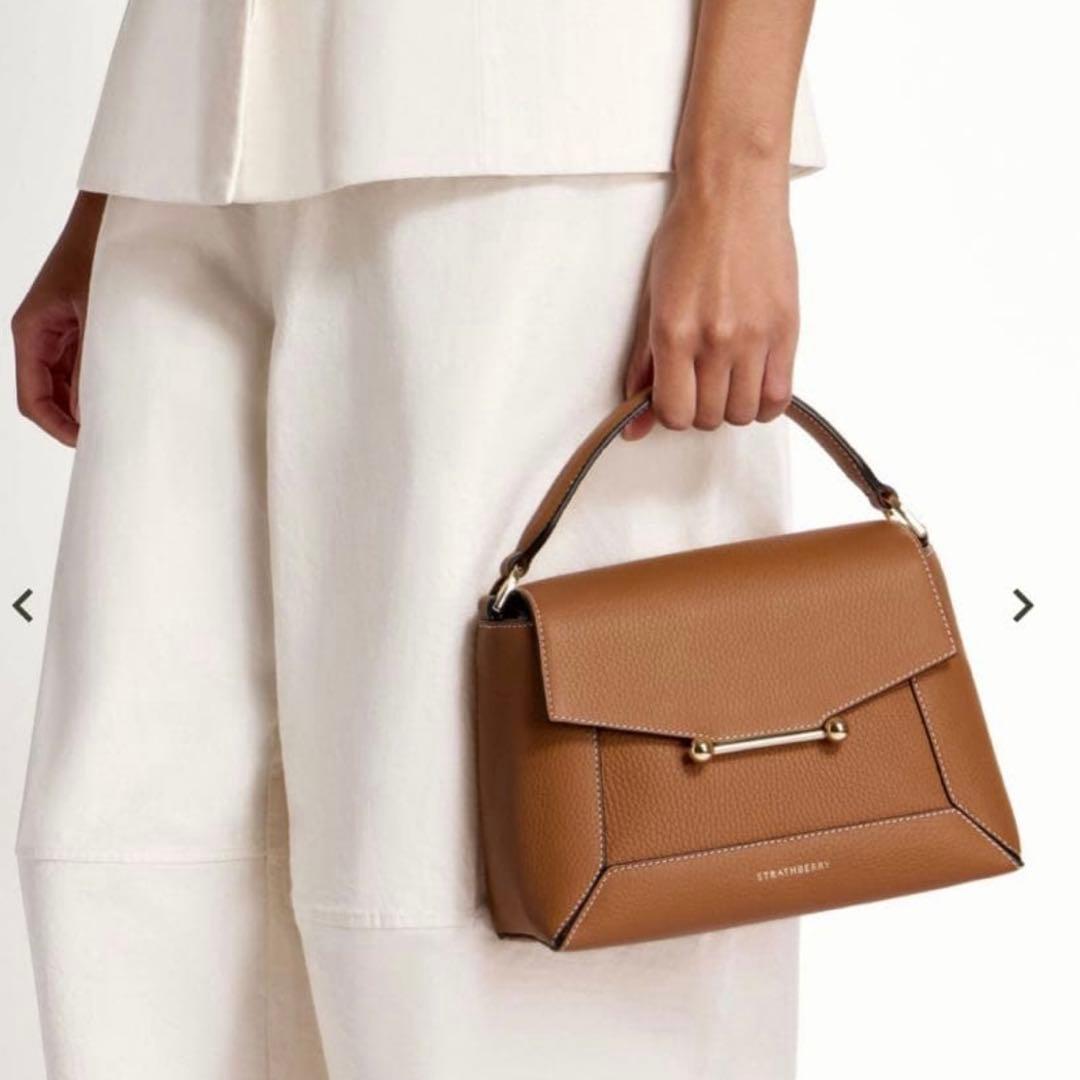 美品 STRATHBERRYストラスベリー モザイクバッグ　ブラウン