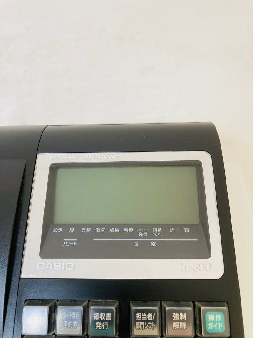 カシオ　CASIO　電子レジスター　レジ　TE-300　TE300　黒色ブラック