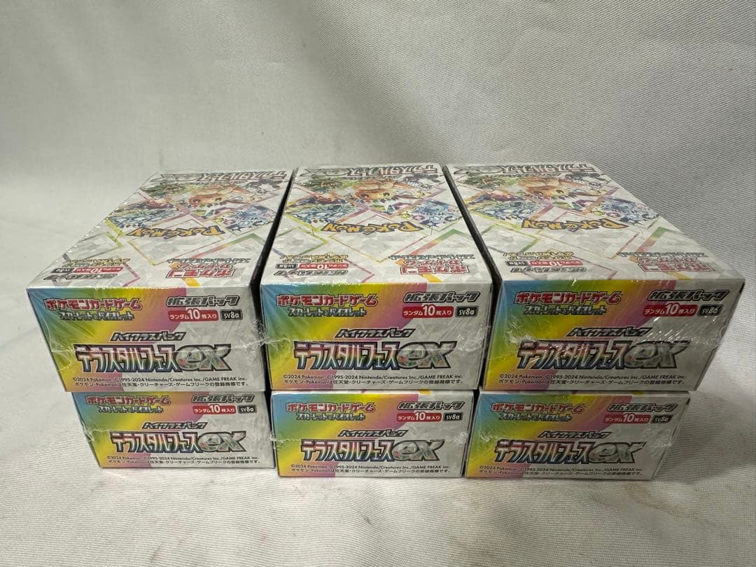 ポケモンカードゲーム テラスタルフェスEX box6個セット　シュリンク付き