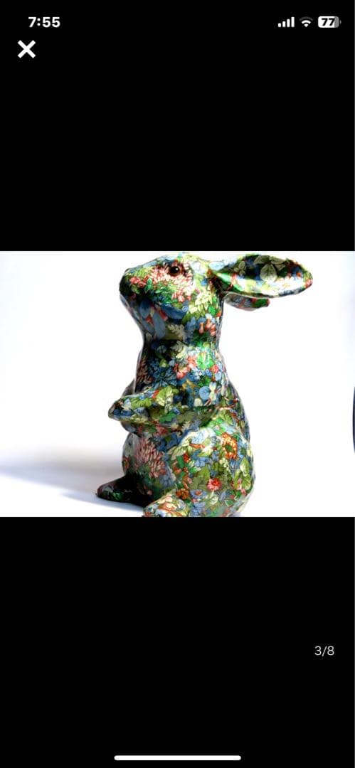 ポーセリン製　うさぎ　フィギュリン　大