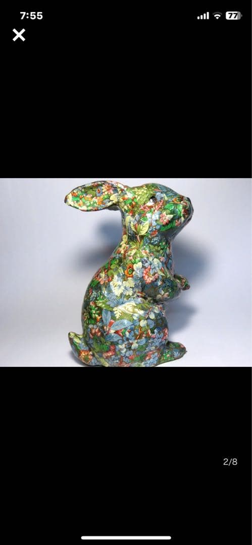 ポーセリン製　うさぎ　フィギュリン　大