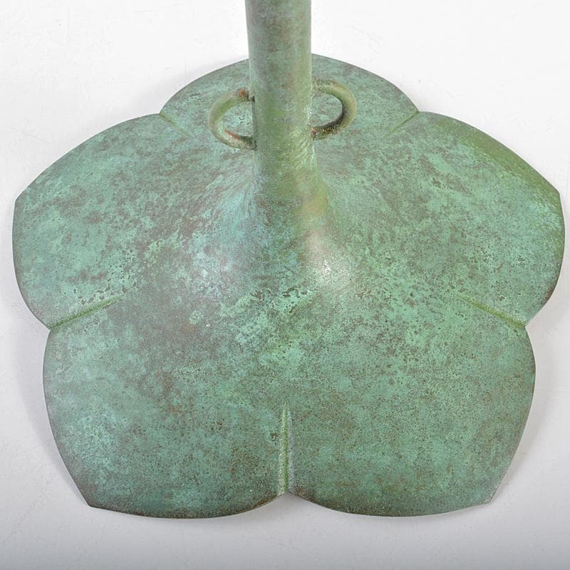 風炉師　藤井宗喜作　唐銅　桔梗口　花入　共箱　V　R7191B