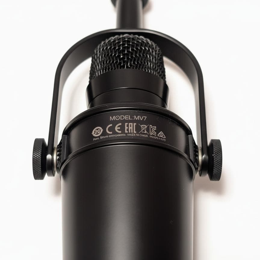 美品★SHURE MV7 マイクアーム/Lightningケーブル付