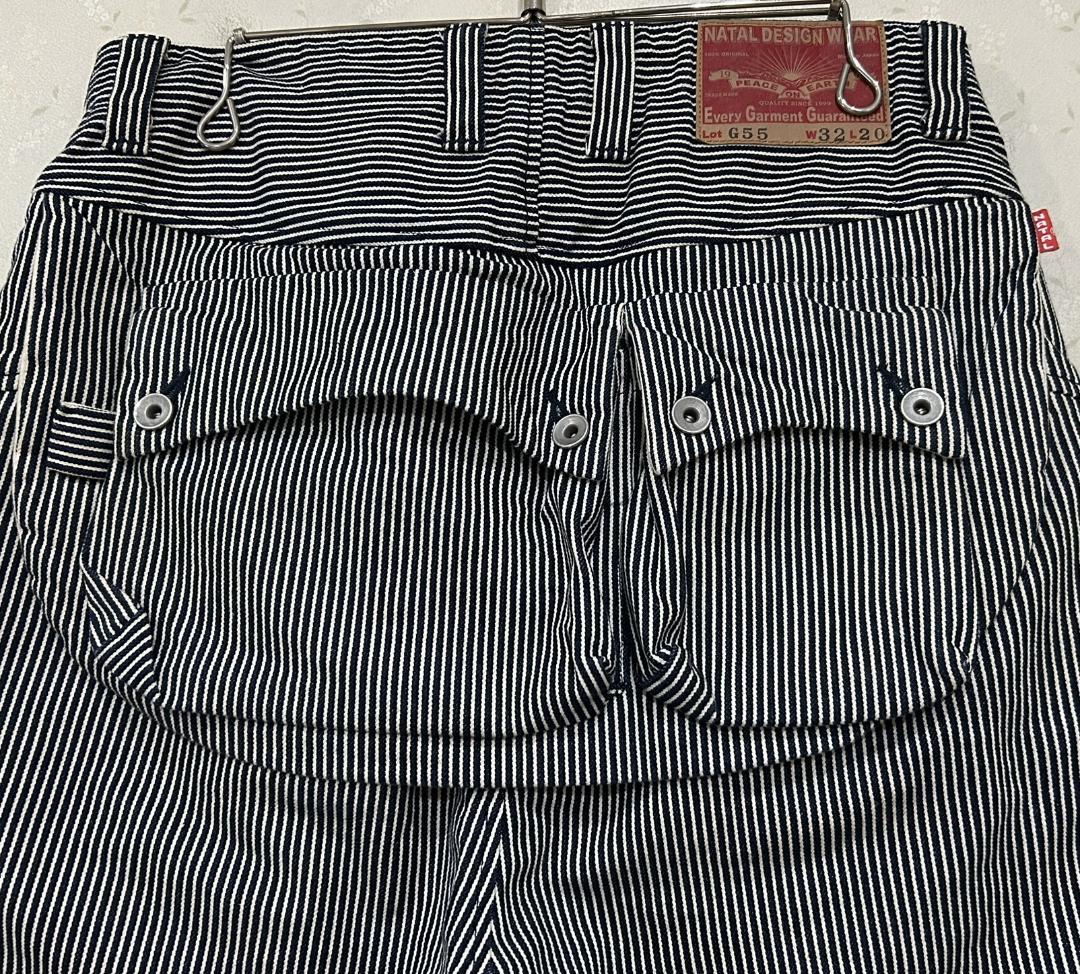 ＊ネイタルデザイン LotG55 ヒッコリー フラップ サルエルパンツ W32