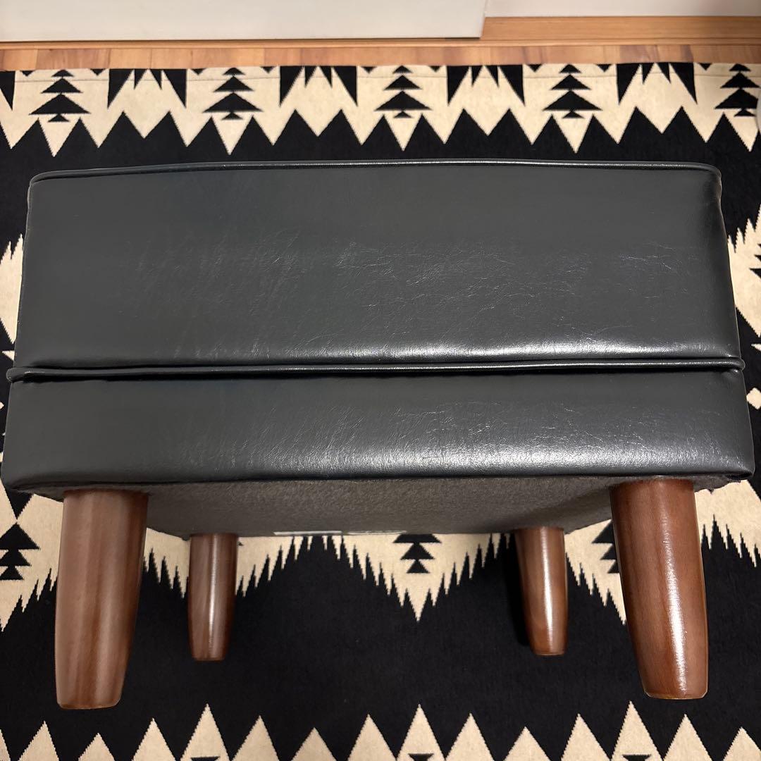 美品　カリモク60　Kチェア　オットマン　スタンダードブラック　 モダンスツール