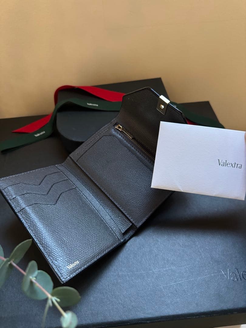 Valextra ダークグレー 二つ折り財布