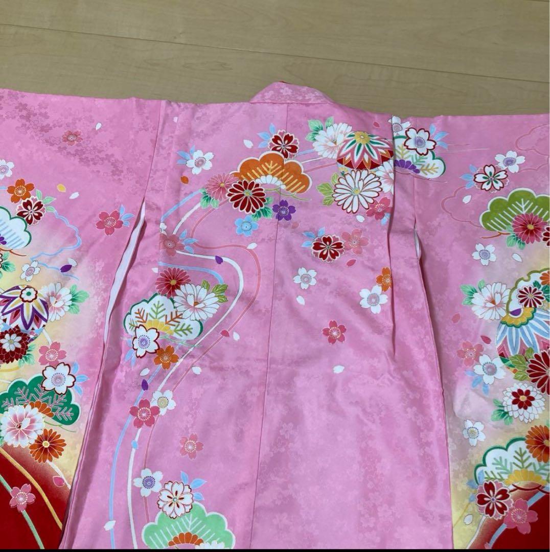 七五三　四ツ身　7歳　女児用着物フルセット