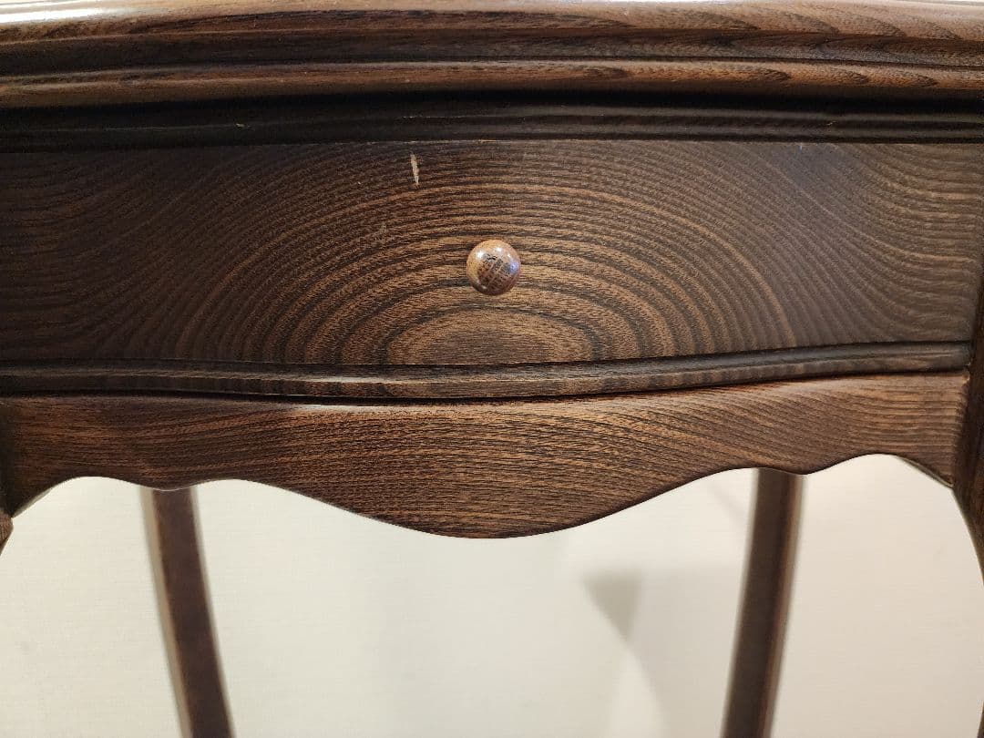 猫脚　アンティーク木製ドレッサー ミラー付き