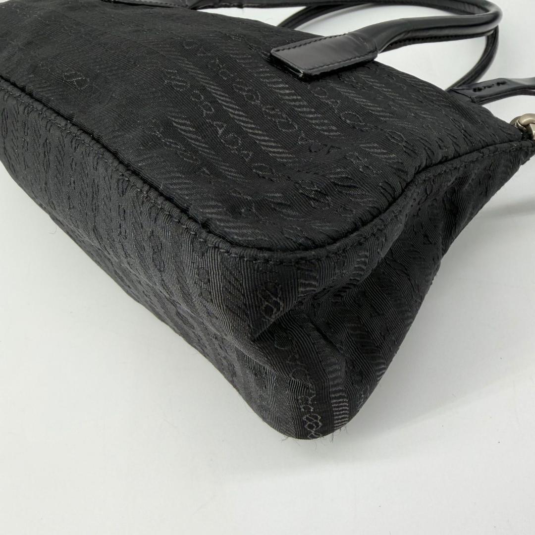 15821✨良品✨プラダ 2way ミニ ショルダーバッグ ロゴ総柄 ブラック