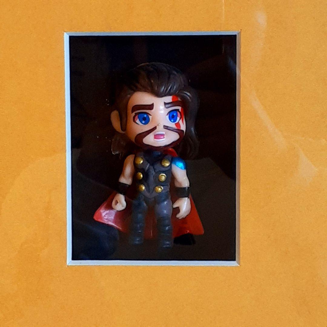 希少　アートパネル　MARVELCOMICS　マーベルヒーローズ　フィギュア付