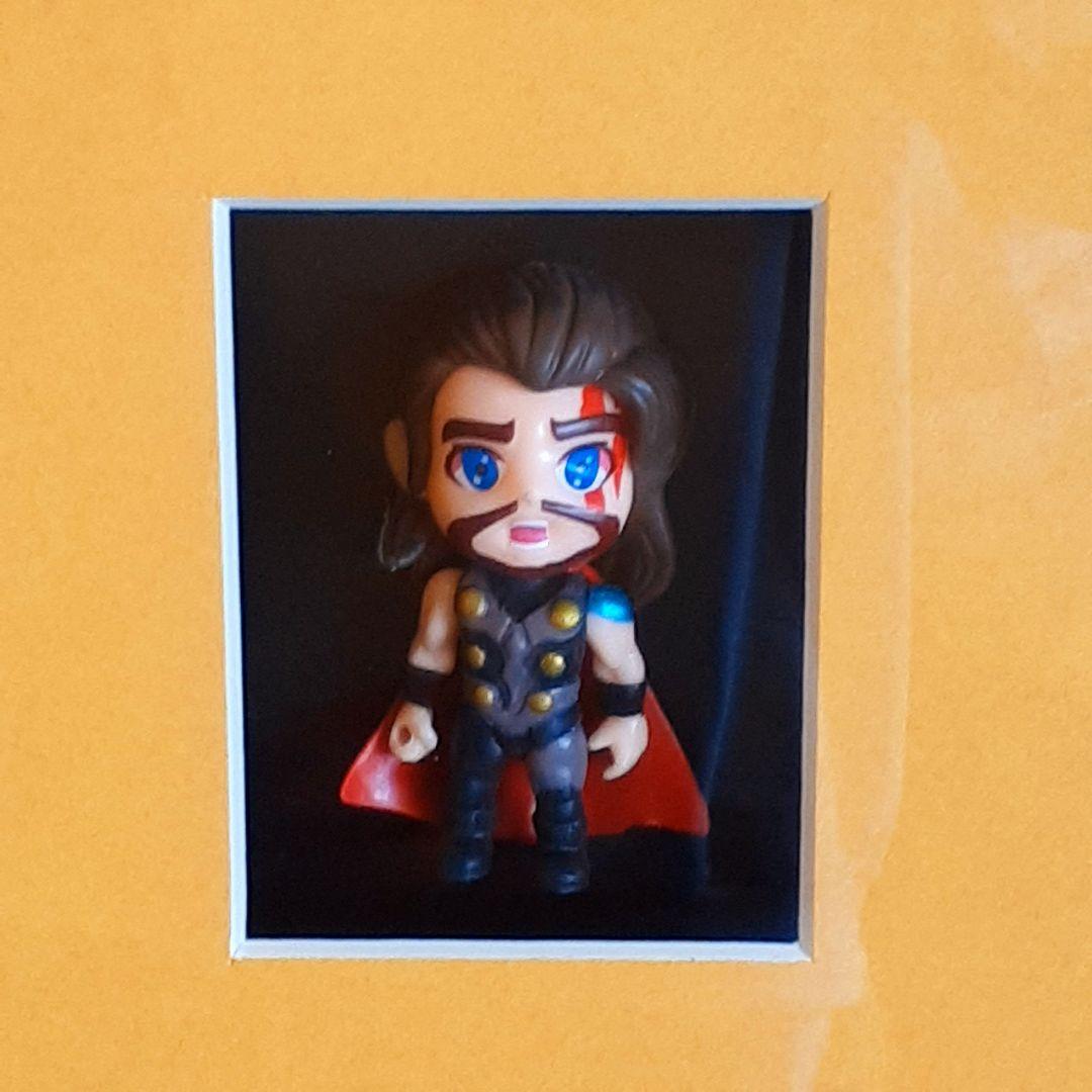 希少　アートパネル　MARVELCOMICS　マーベルヒーローズ　フィギュア付