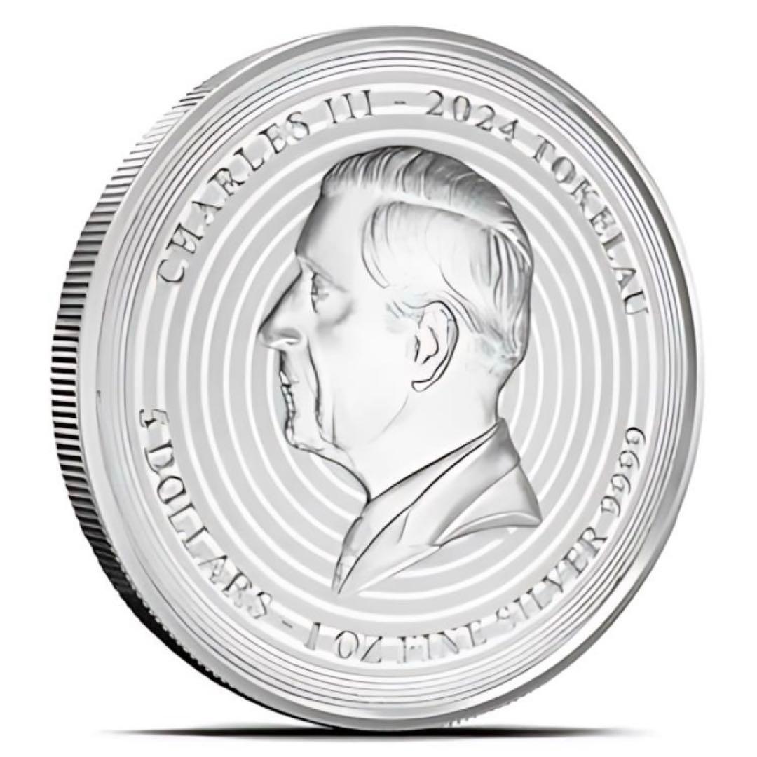 【純銀】2024 トケラウ アイコン ゴッホ 　銀貨　1オンス　ケース付