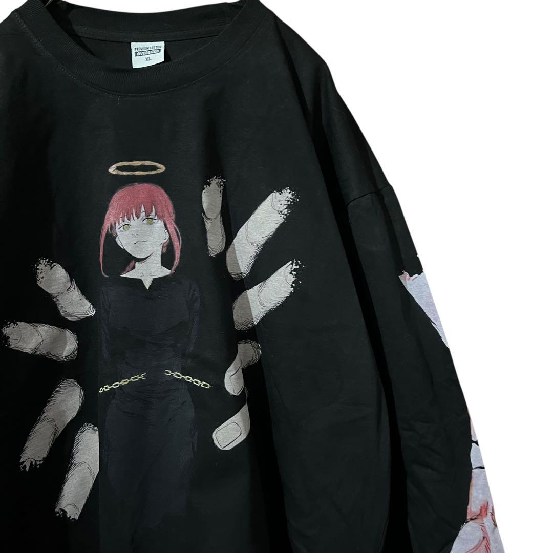 チェンソーマン マキマ Tシャツ ロンT アニメ プリント ブラック 闇の悪魔