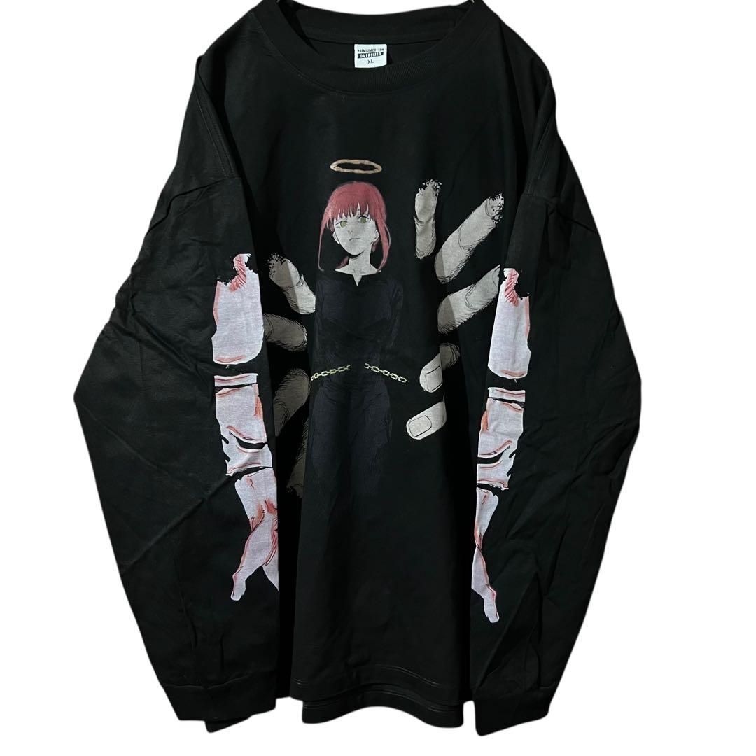 チェンソーマン マキマ Tシャツ ロンT アニメ プリント ブラック 闇の悪魔