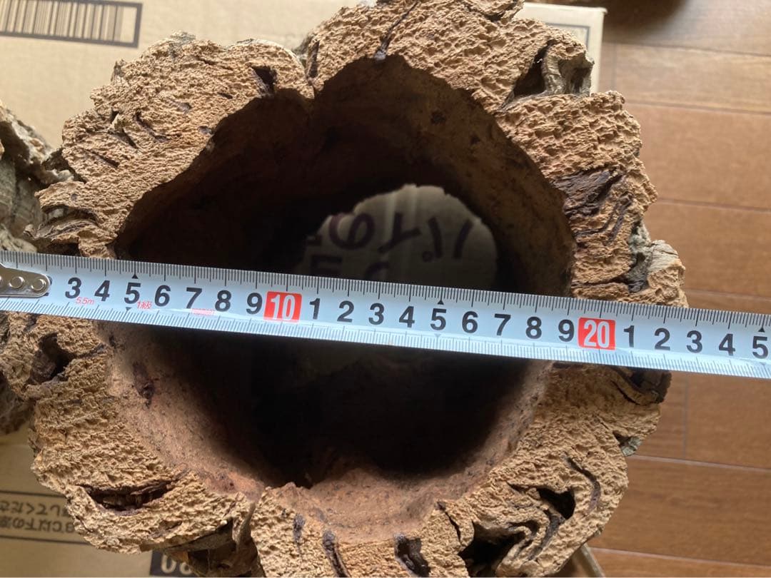 天然コルク樹皮2個とコナラ樹皮1個