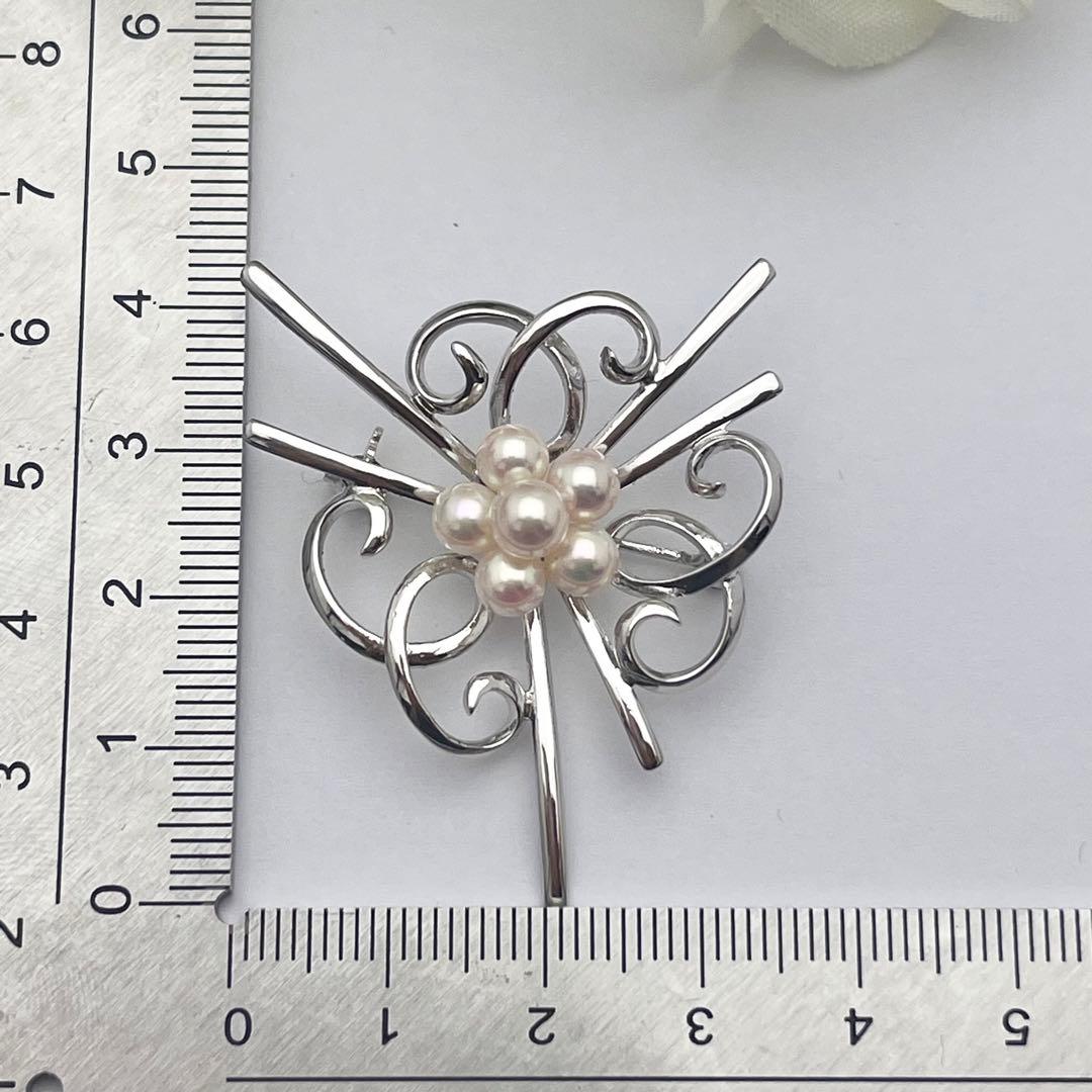 ☆美品☆ミキモト　パール　シルバー　ブローチ　皇室御用達ブランド