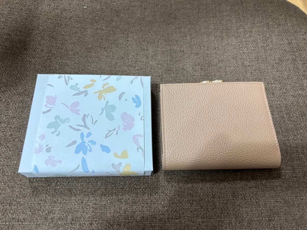 【新品未使用】皇居 がま口財布 箱付き モカ 本革