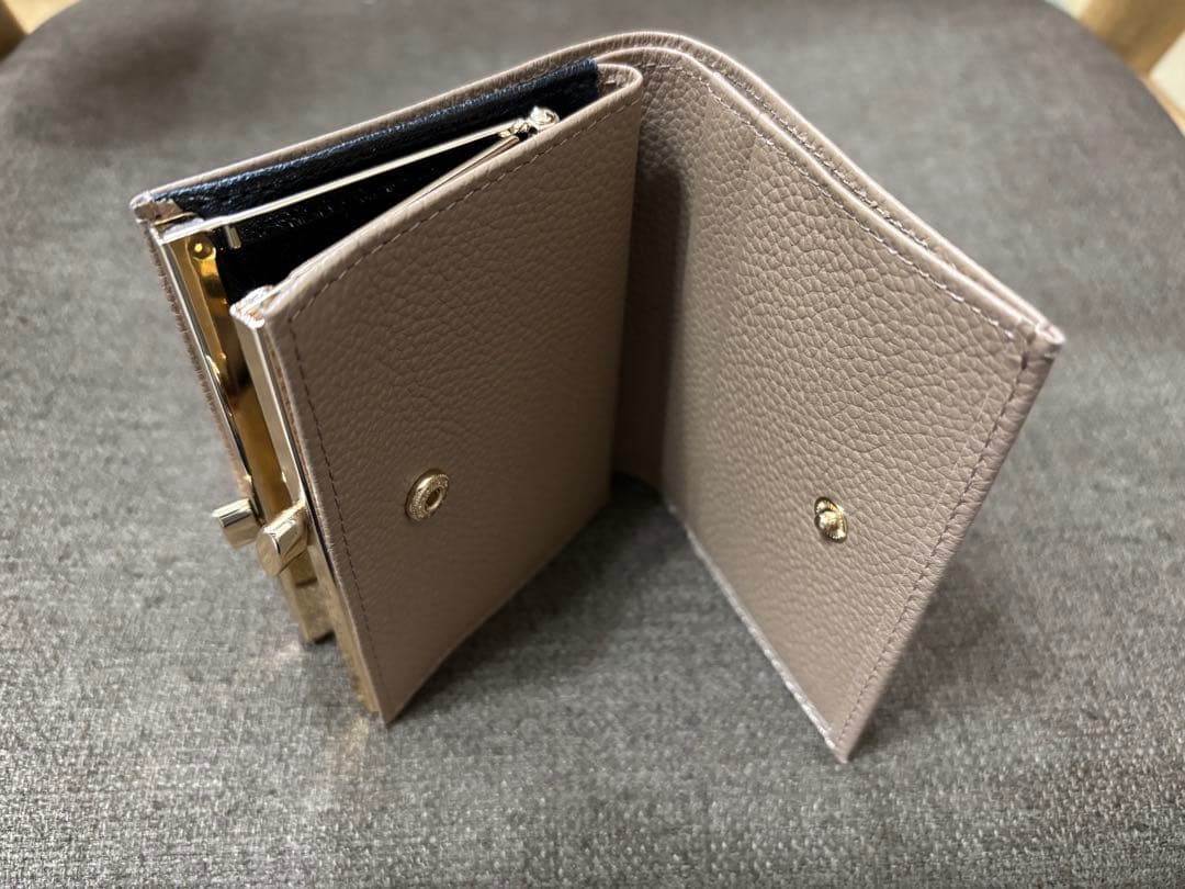 【新品未使用】皇居 がま口財布 箱付き モカ 本革