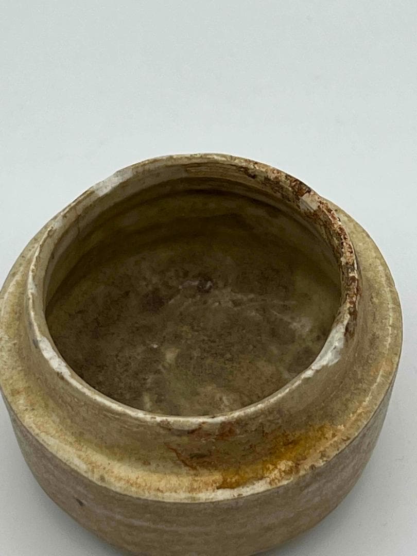 唐時代　青磁 相州窯 點彩 飛斑　香盒 粉盒 茶入　茶道具　唐物(F-84)