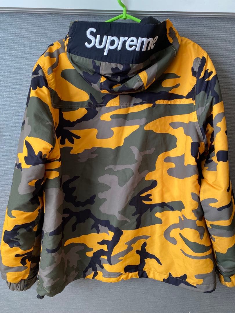 Supreme 17AW Hooded logo half zip カモフラ M