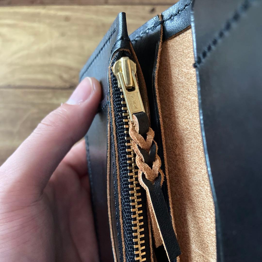 【お札を折らずに収納】姫路レザー トラッカーウォレット150（ミドル）2.5層