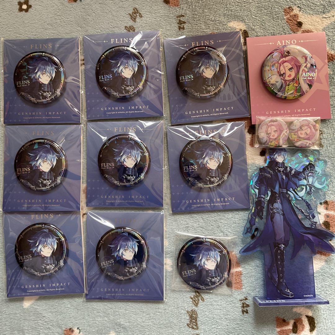 原神 フリンズ アイノ 缶バッジ アクスタ 未来屋書店