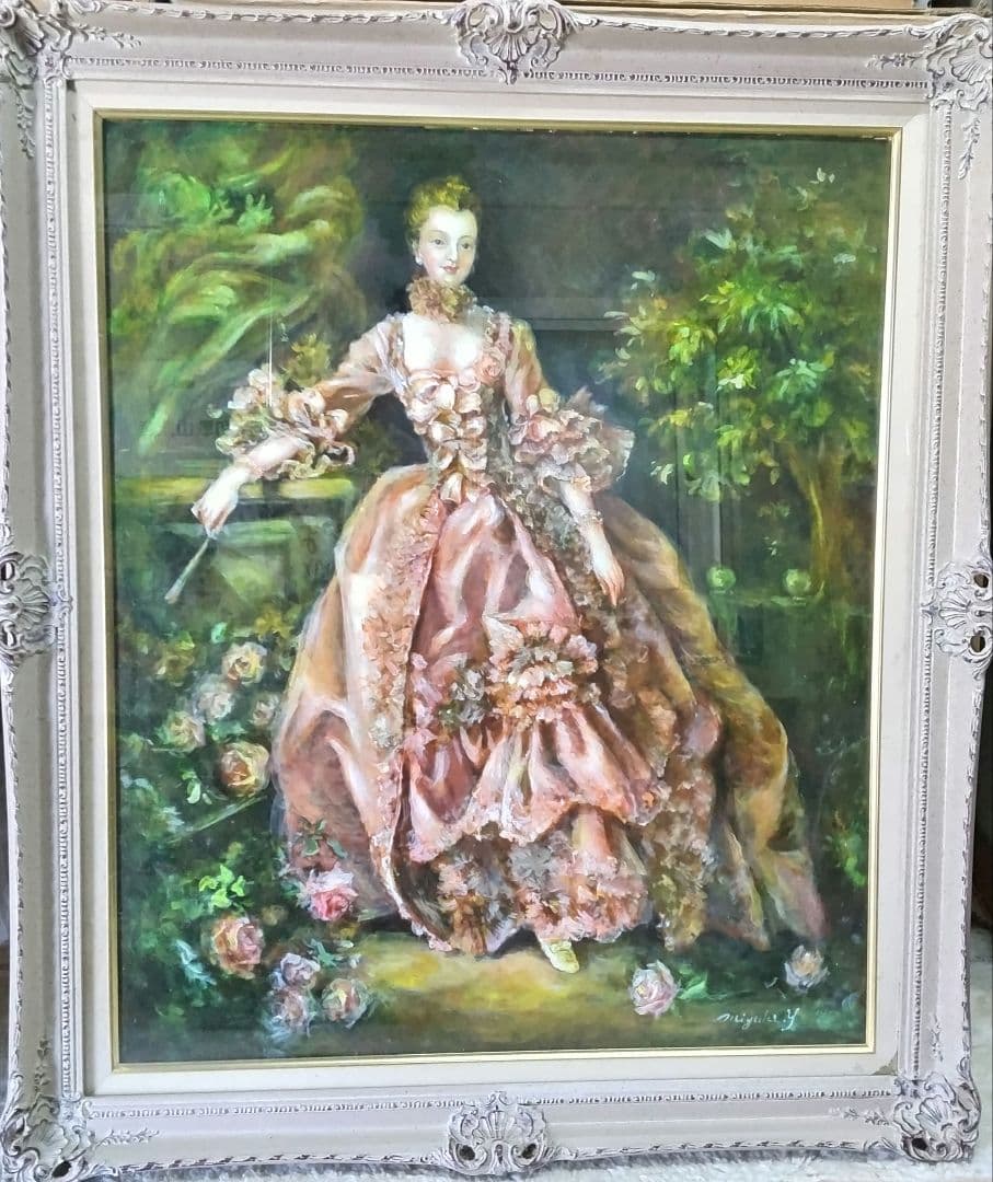 フランソワ .ブーシェ 肉筆模写F20号 大作高級額縁