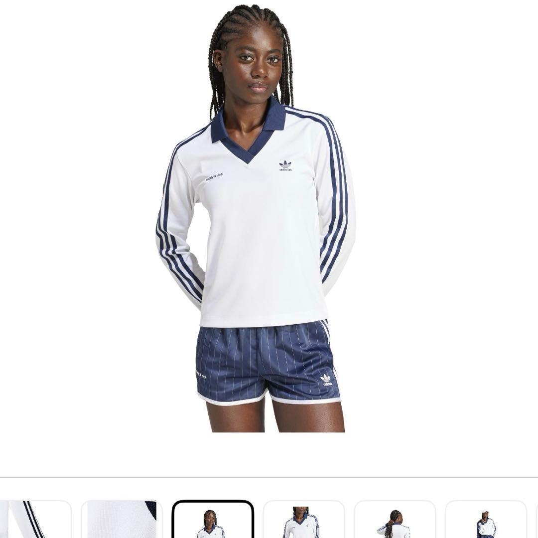 adidas スポーティー & リッチ 長袖ポロシャツ