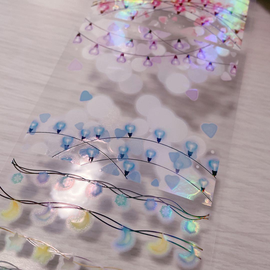 【No.0035】海外マステ　切り売り　彩灯串串　ガーランド