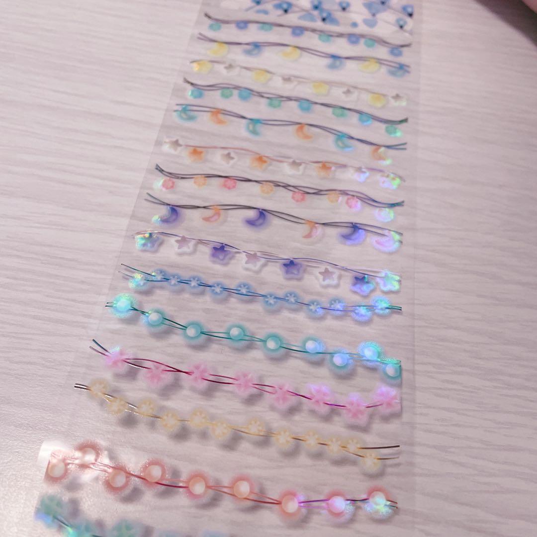 【No.0035】海外マステ　切り売り　彩灯串串　ガーランド