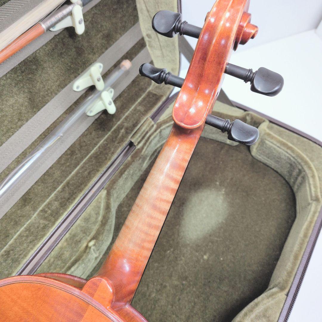 P578 Franz Sandner バイオリン 弓 肩当て ケース付 ドイツ製