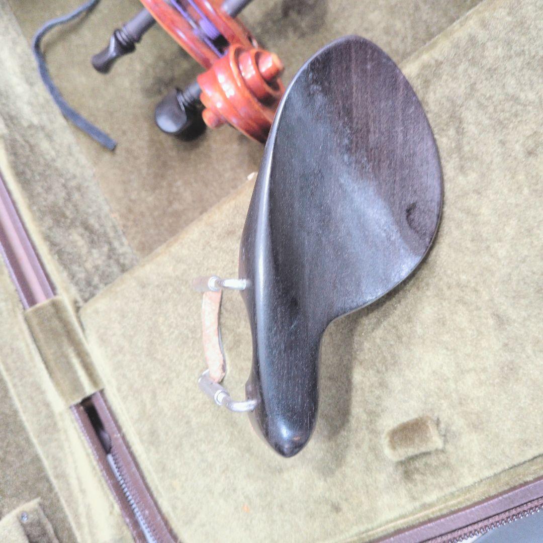 P578 Franz Sandner バイオリン 弓 肩当て ケース付 ドイツ製