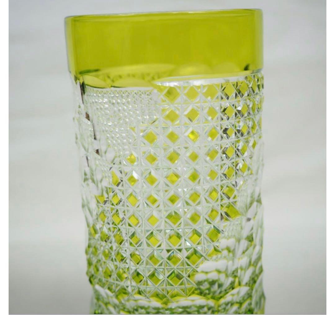 送料無料　伝統工芸士篠崎清一作　江戸切子グラス2点　篠崎硝子