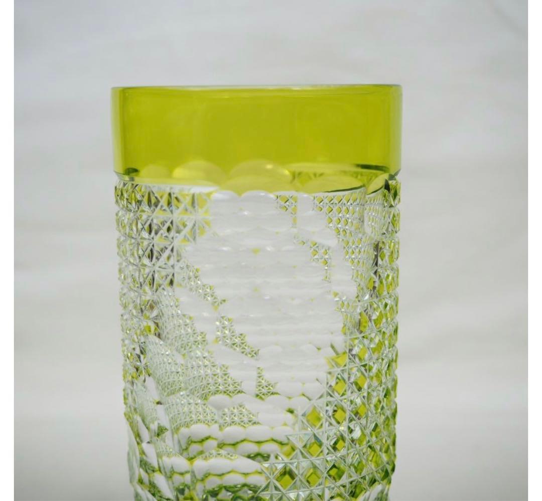 送料無料　伝統工芸士篠崎清一作　江戸切子グラス2点　篠崎硝子