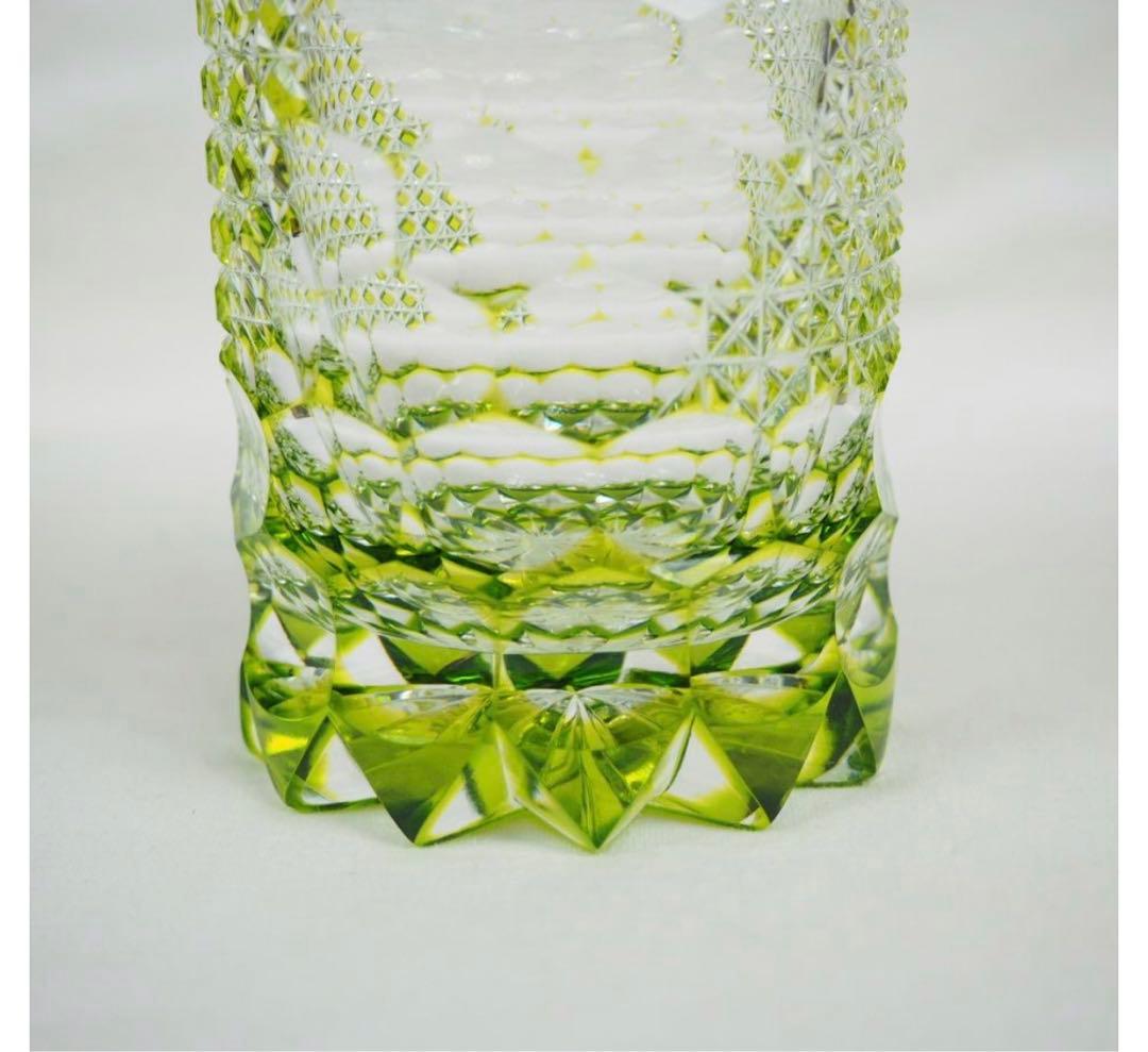 送料無料　伝統工芸士篠崎清一作　江戸切子グラス2点　篠崎硝子