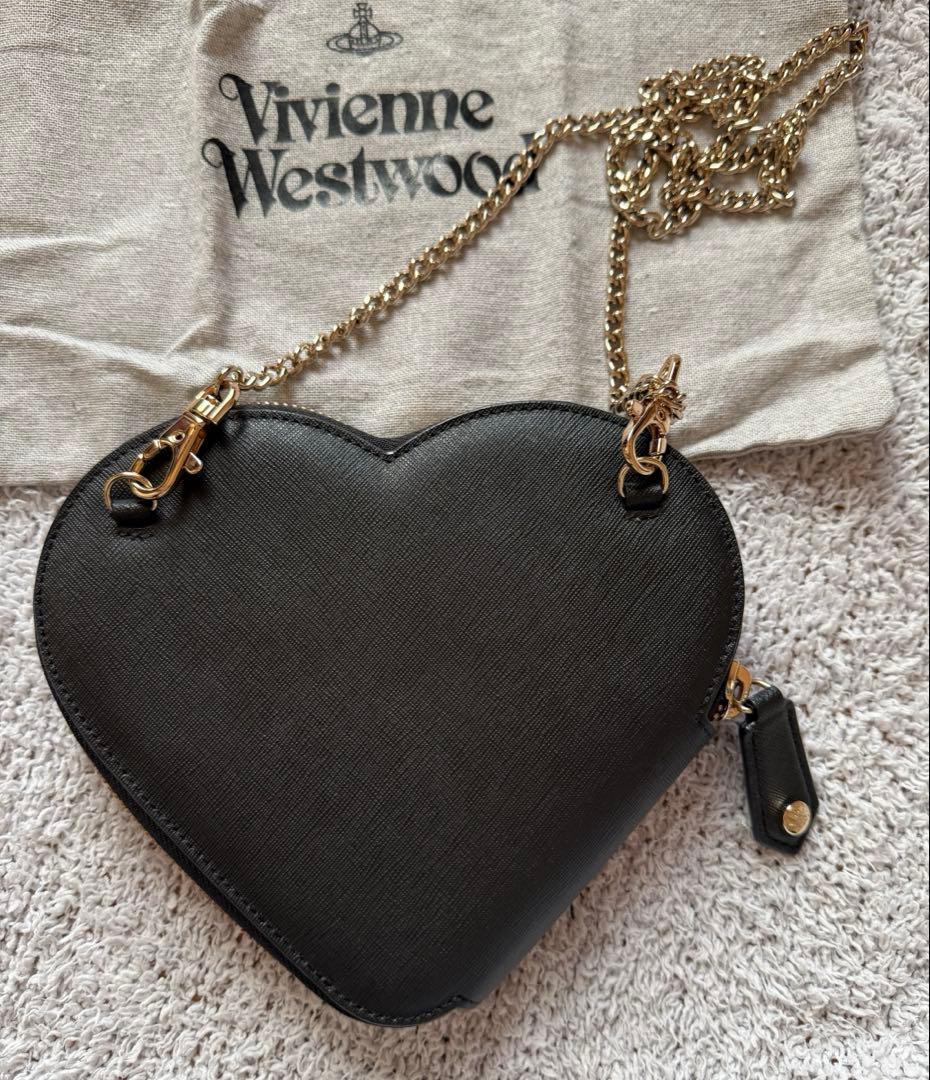 Vivienne Westwood ハート ショルダーバッグ ブラック