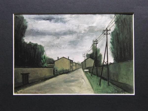 ベルナール・ビュッフェ、「La route」、希少画集の額装画、人気作品