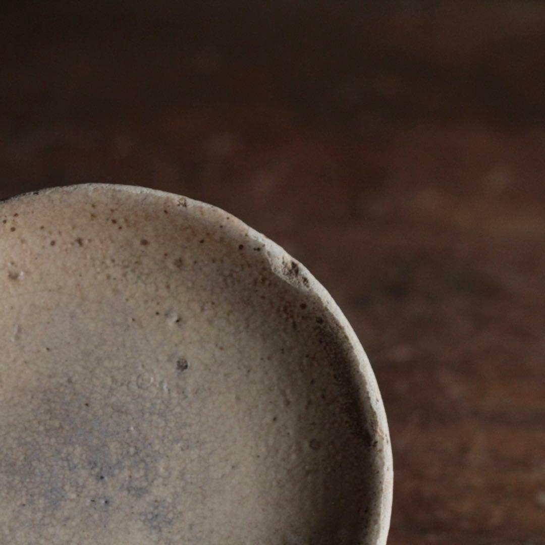 美濃 灰釉 小皿 江戸後期 古道具 アンティーク 古美術