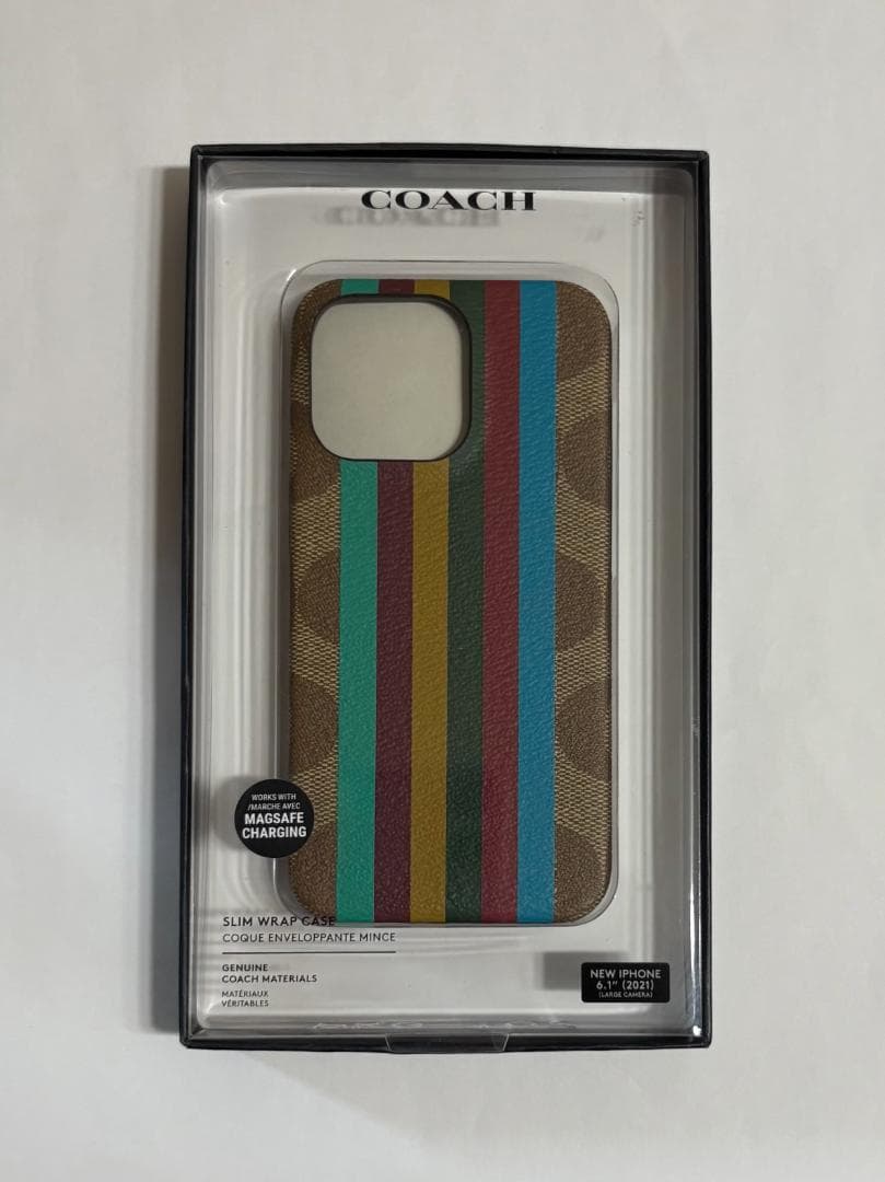 コーチ COACH iPhone13 pro 対応ケース KHAKI MULTI