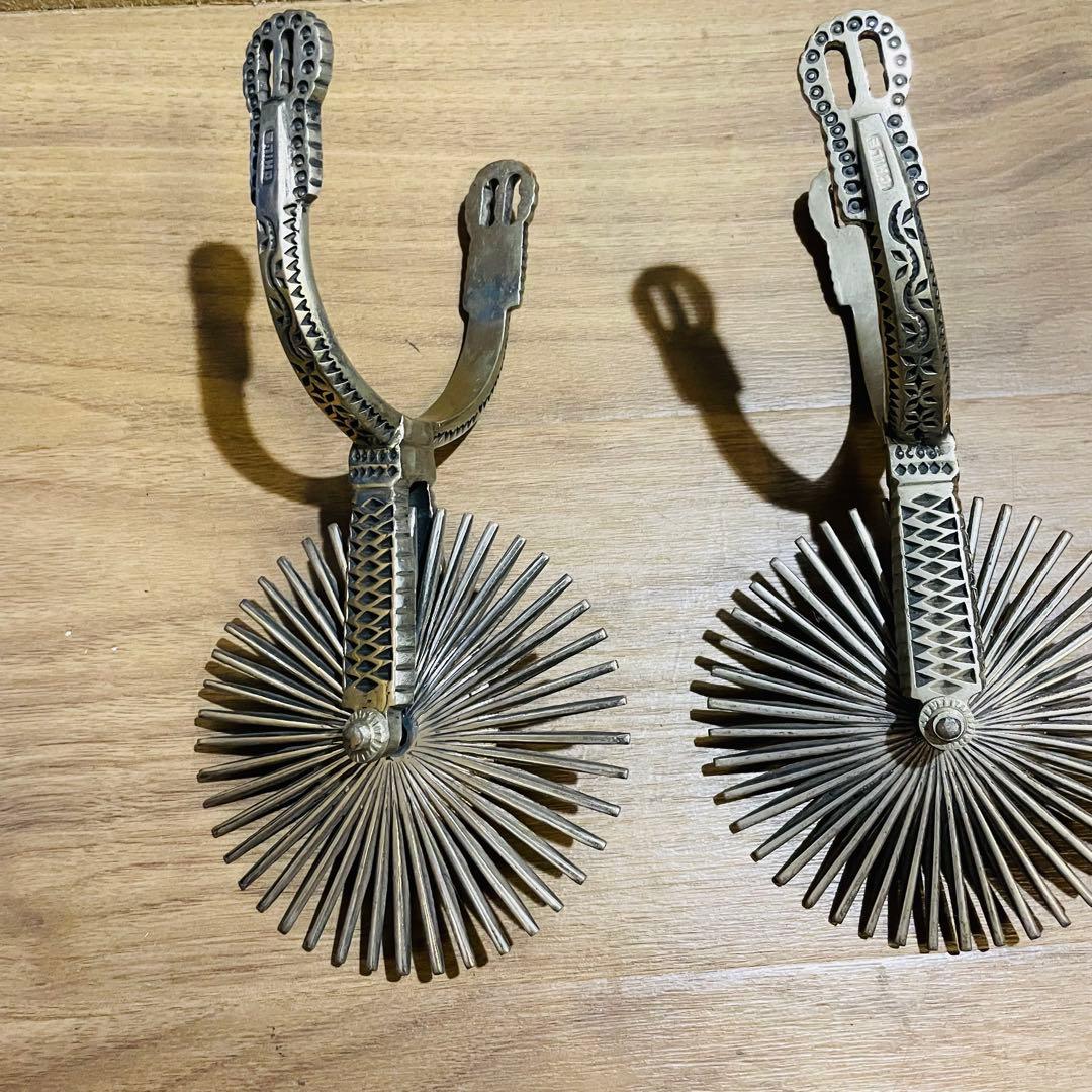 ギザ輪 拍車 ウエスタン カウボーイ ウエスタン チリ 馬具 民芸品 工芸品