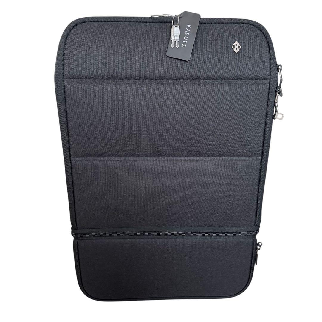 多機能スーツケースKABUTO サイズ変更可能！レインカバー付