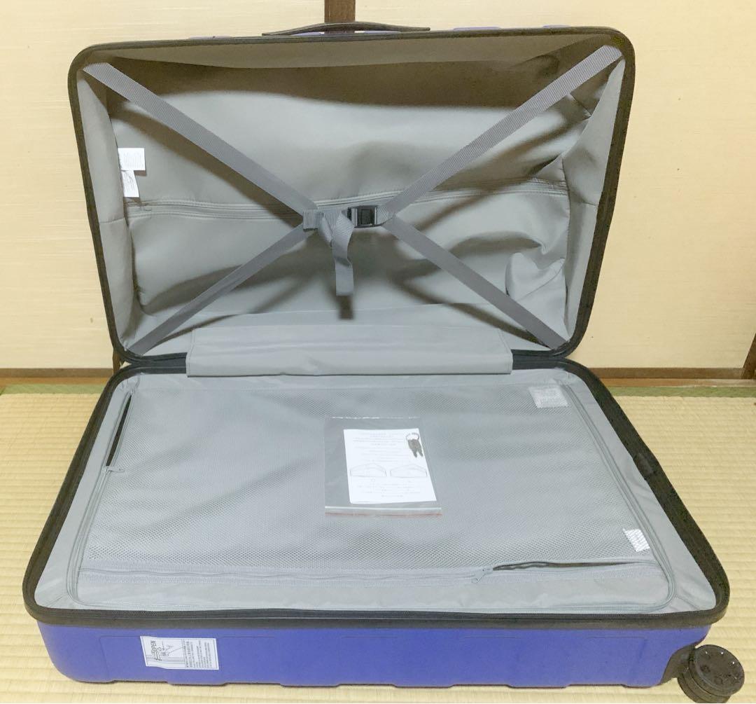 MUJI無印良品 ハードキャリーケース 大型(87L) 夏色ブルー
